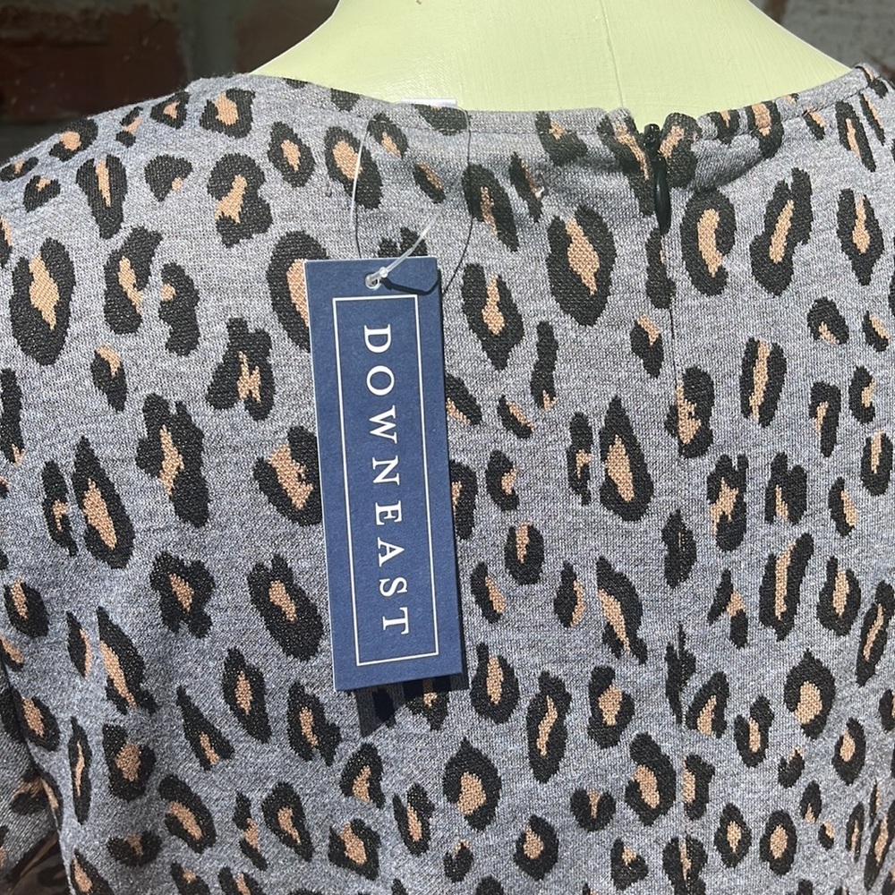 NWT Downeast leopard print knit dress size Large - Picture 6 of 7